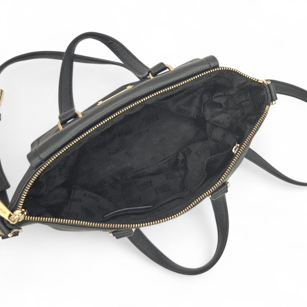 Michael Kors Mackenzie in Blk Small TZ Satchel Leather Purse - Picture 7 of 11